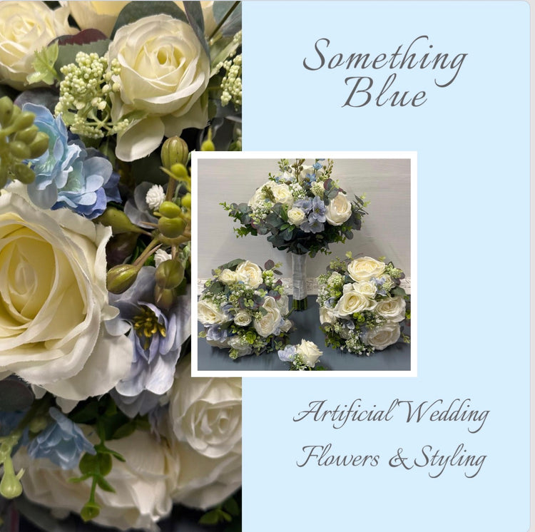 Something Blue Artificial Wedding Flowers & Styling