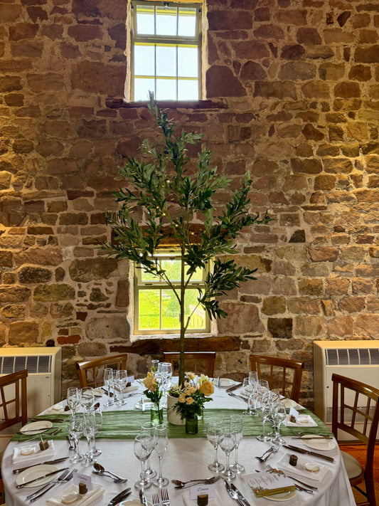 Botanical - Olive tree & florals Centrepiece (TO HIRE)