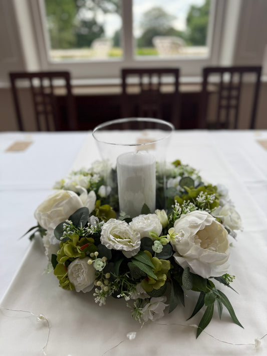 Classic & Timeless - Wreath Table Arrangement (TO HIRE)