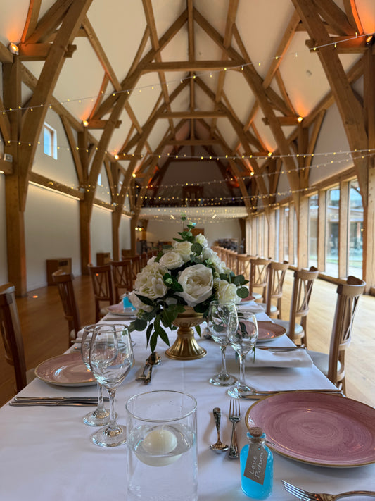 Classic & Timeless - Footed/Urn bowl centrepiece 30cm (TO HIRE)