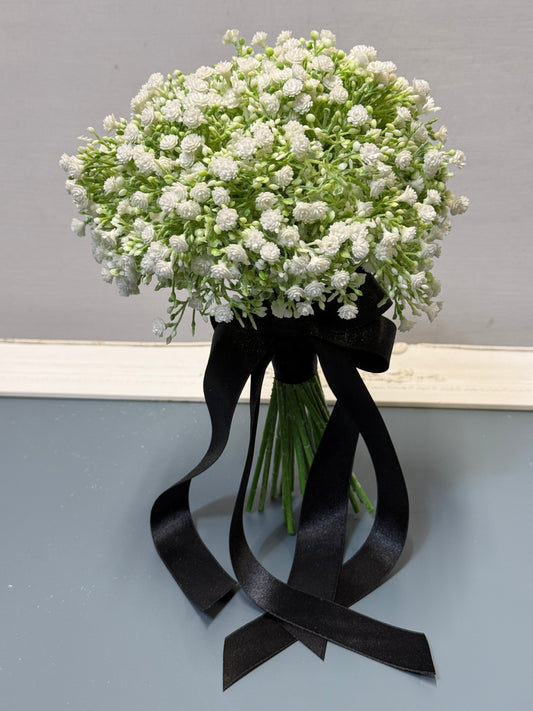 Black Tie - Bridesmaids Gypsophila Bouquet (YOURS TO KEEP)
